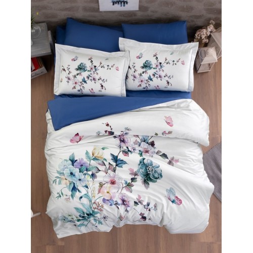 Постельное белье "Карвен" (сатин 3D) евро ( Martina blue )