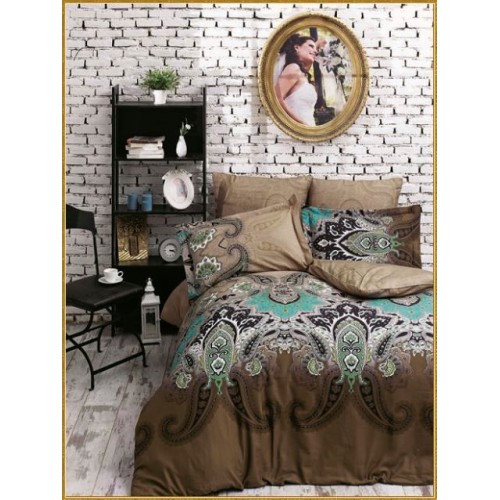 Постельное белье "Карвен" сатин 3D евро (Jessica)