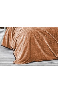 Плед EVLEN Super Soft "СЕРДЦЕ" 180*240 в коробке п/э Р 945 коричневый (Акция)
