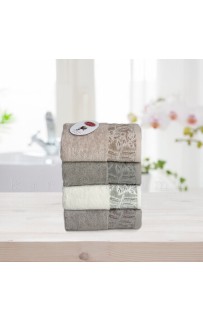 Набор полотенец Карвен "SONBAHAR" Cotton (penye) 70*140 4шт. махра HS 1005
