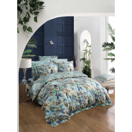 Постельное белье Sarev семейное сатин N083 EMILY v1/YESIL