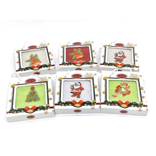 Полотенце кухонное Карвен "Новый год" вафля 40*60 1 шт. НМ 622