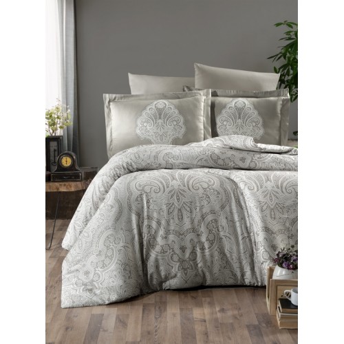 Постельное белье "Карвен" сатин 1,5 спальн. (Milena beige)