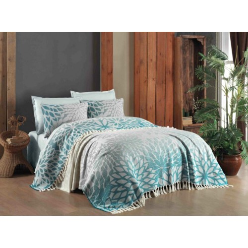 Комплект SAREV (покрывало+наволочка) MATHIS евро 3 пр (220*240/50*70) Y 875 PETROL RENG?/V2