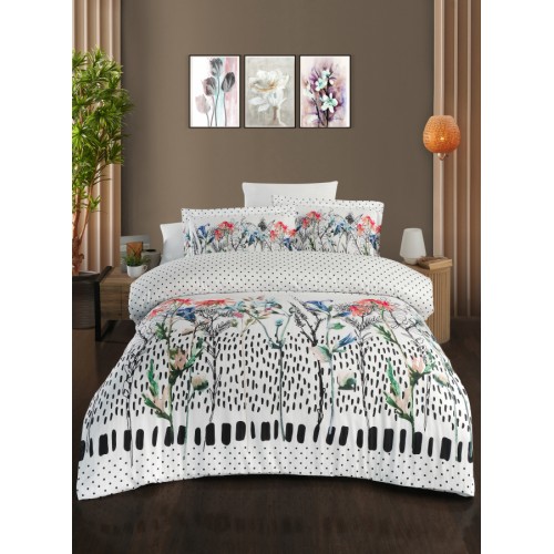 Постельное белье Карвен Stripe Satin с цветным принтом 1.5 спальное N249 -SB004(4пр.) (Акция)