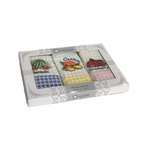 Набор полотенец кухонный Karven "АССОРТИ" вафля 35*45 3 шт. НМ 752 v15