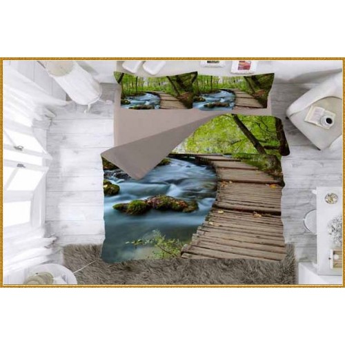 Постельное белье "Карвен" EхCLUSIVE ранфорс 3D евро (Lara)