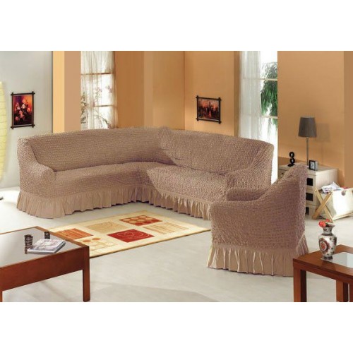 Чехол на диван и кресло угловой (универс.) "Карвен" К 038 (Акция)