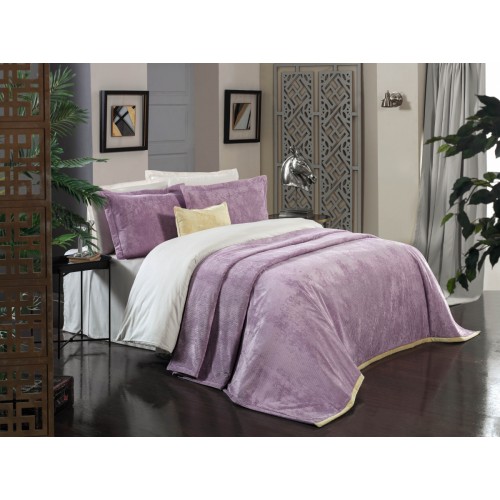Комплект SAREV (покрывало +2 нав.+подушка) евро 4 пр.DOLCE VITA V4/Lila (Акция)