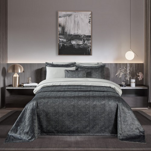 Комплект SAREV (Покрывало+постельное белье) евро Y 1029 ADIA Lacivert/v2