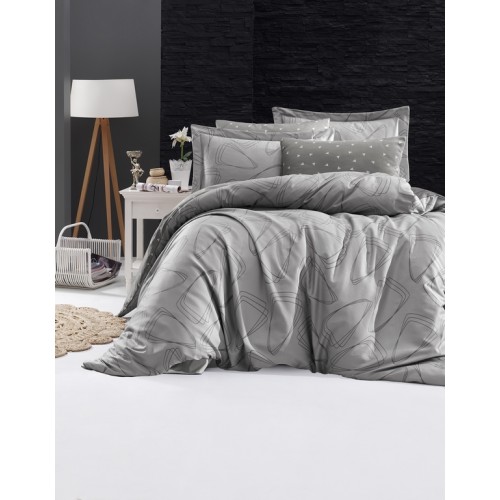 Постельное белье "Карвен" дэлюкс сатин 1,5 спальн. Rovena Grey