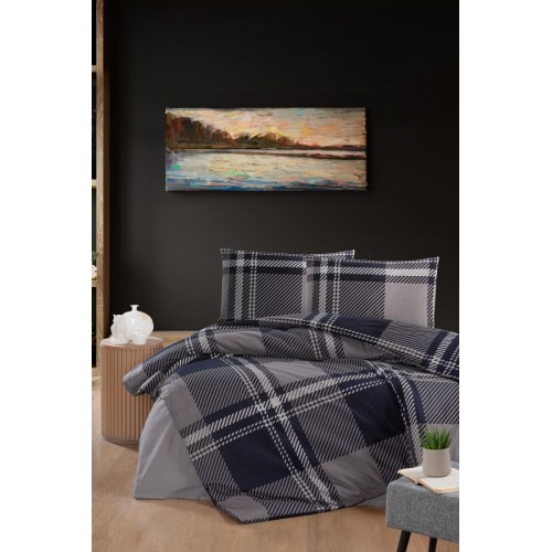 Постельное белье Карвен фланель евро N244 VELDOR Navy Blue