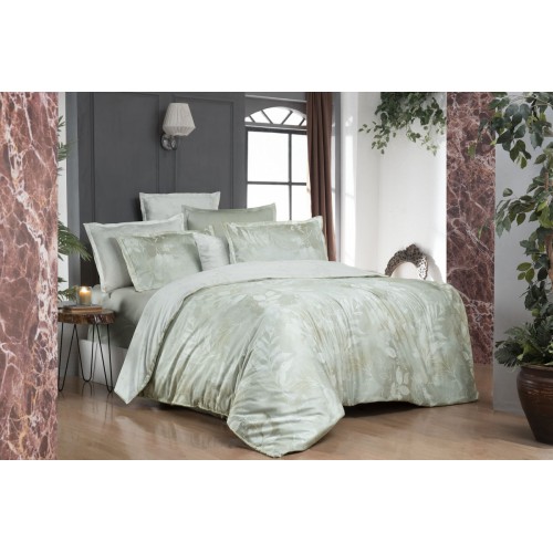 Постельное белье "Sarev"(300 tc) сатин евро ILDA v1/Yesil