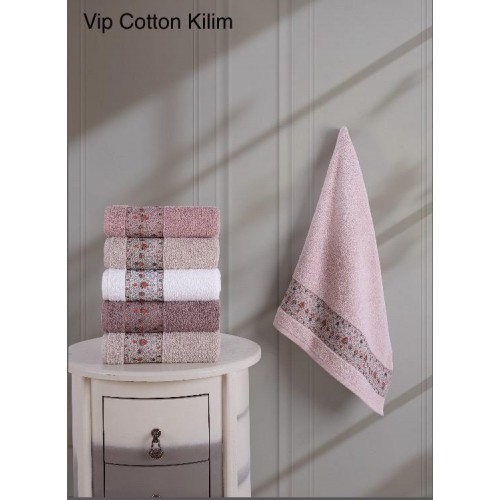 Полотенце Карвен Vip Cotton "KILIM" 50*90 6шт.махра H 3282