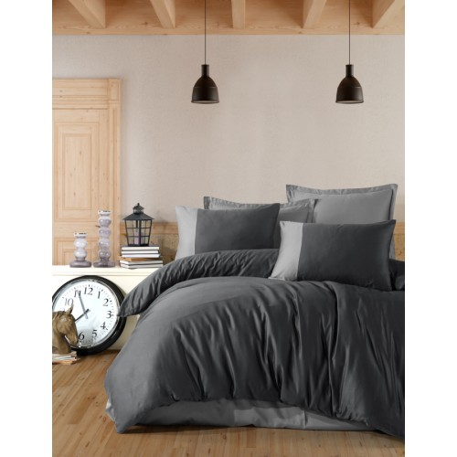 Постельное белье Карвен DELUхE ранфорс PURE v-9 Smoked евро (6пр) (Акция)