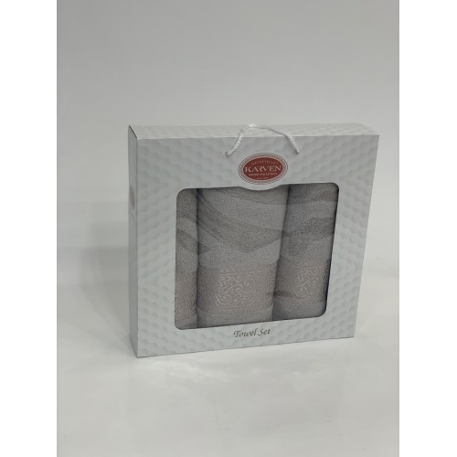 Набор полотенец Карвен "FLOSLU" махра 50*90(2)/70*140 HS 1700 v2 бежевый (Акция)