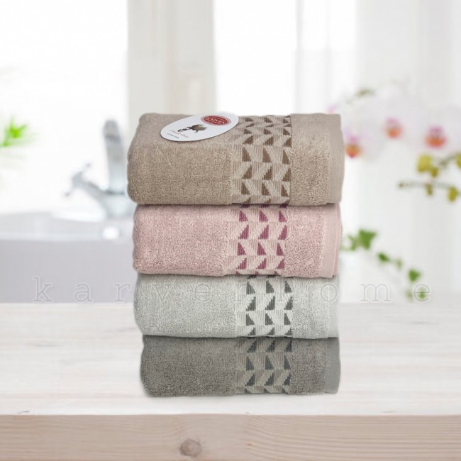 Набор полотенец Карвен "DALYAN" Cotton (penye) 50*90 4шт. махра HS 1004