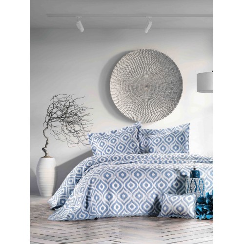 Покрывало ZEBRA "ALL DAYS IKAT" 1.5 сп (180*250) Y870 indigo/индиго (Акция)