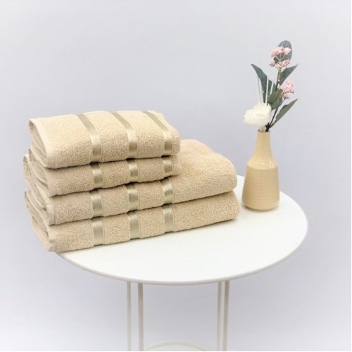 Набор полотенец 50*90(2)/70*140(2) махра HS1599-V6 светло-бежевый