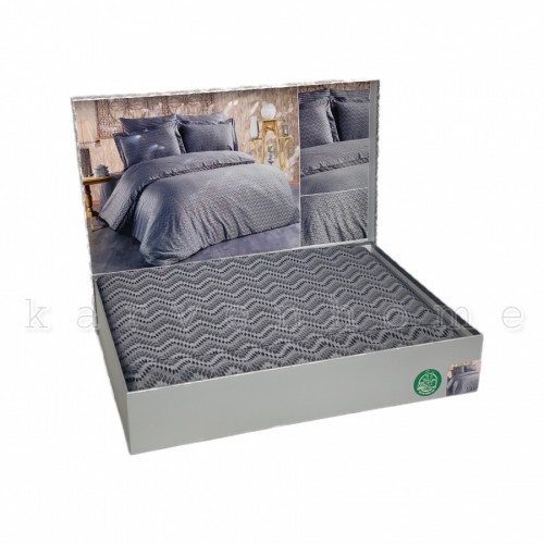 Постельное белье Карвен бамбук евро N065 Odesa темно-серый (Акция)