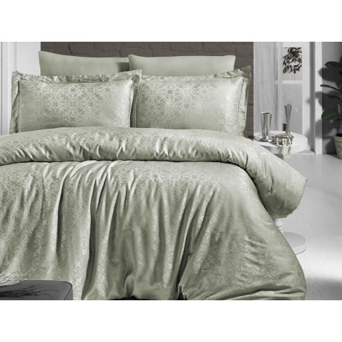 Постельное белье "Карвен" жаккард евро (Lamone A.Yesil)