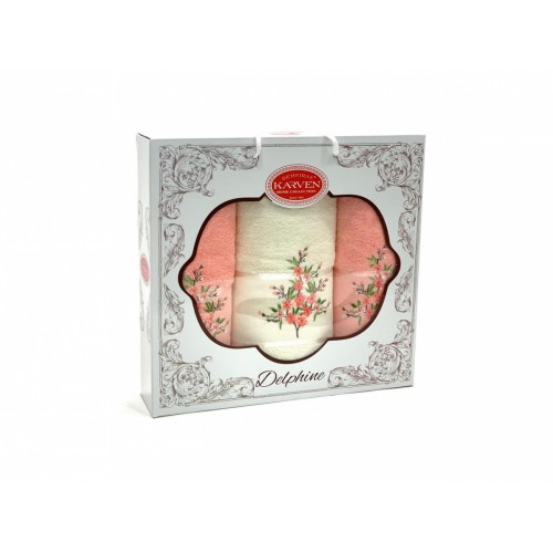 Полотенце в коробке Карвен " Malina" махра 50*90(2)/70*140 HS 1561