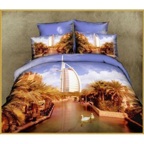 Постельное белье "Карвен" (сатин Де люкс 3D) семейное (471) (Акция)