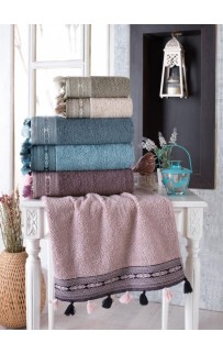 Полотенце Карвен "KILIM PONPON" 70*140 1 шт. махра Н 5098
