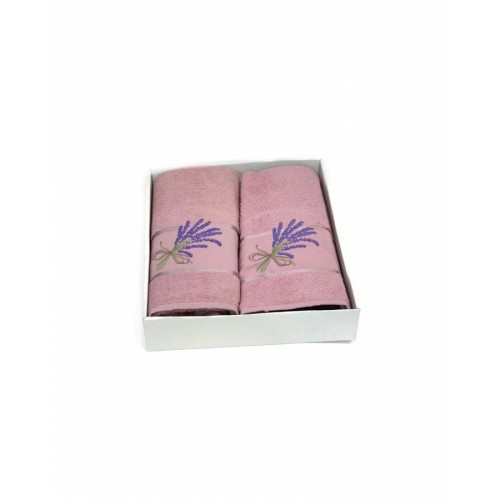 Набор полотенец Карвен "LAVANTA " махра 50*90/70*140 HS 1606 v3 св.лиловый