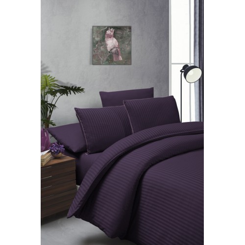 Пододеяльник+наволочка Карвен QUILT евро сатин Lorenz Purple.