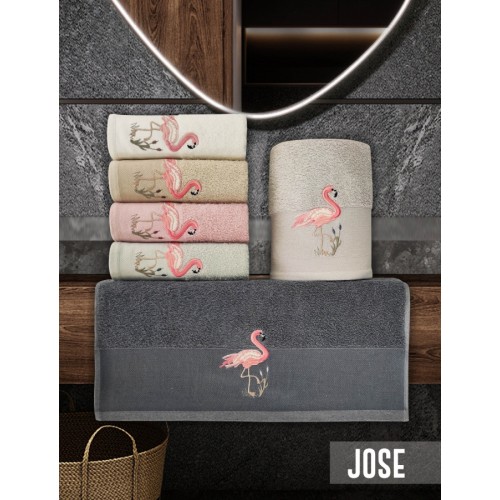 Полотенце кухонное Карвен Vip Cotton FLAMINGO махра 30*50 6 шт. НМ 776