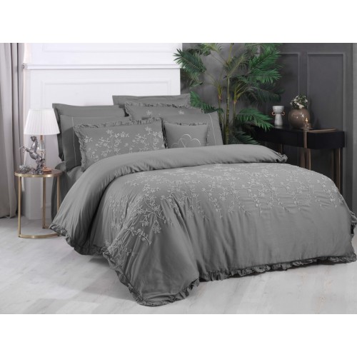 Постельное белье "Sarev" Sport&Chic (300tc) cатин евро N315 BUDA v3/Gri
