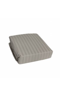 Простынь Карвен Stripe Satin на резинке+наволочки 160*200 +33см/ 50*70(2)+5см сатин tas/песочный (Акция)