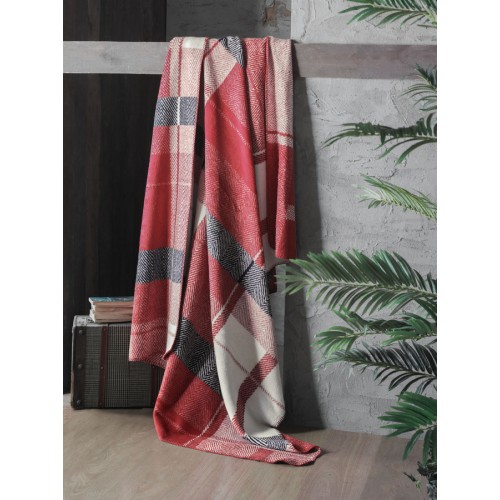 Плед Sarev хлопок 1,5 спальн.Р 917 LENZBURG (V2)kirmizi