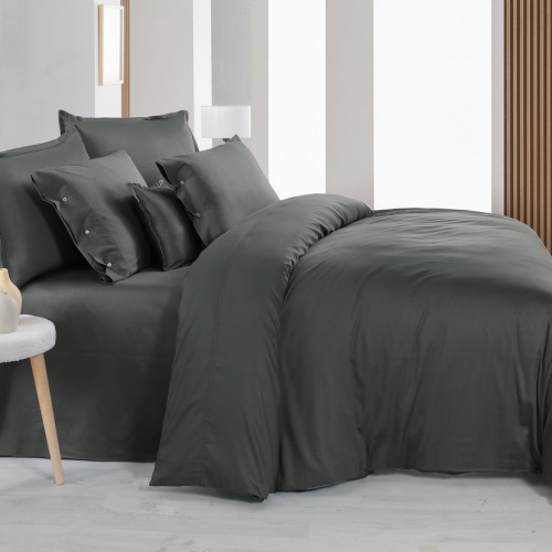 Постельное белье "Sarev" (300 tc) сатин 1,5 спальное N379 MONOCHROME v9/Dark-Gray