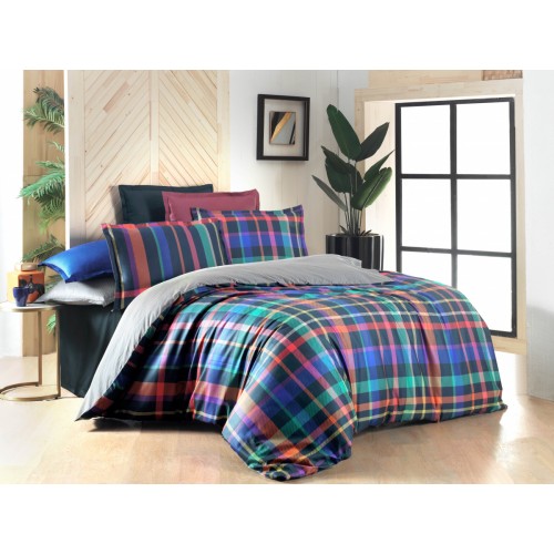 Постельное белье Sarev MERLIN Сатин евро.LACIVERT/v1