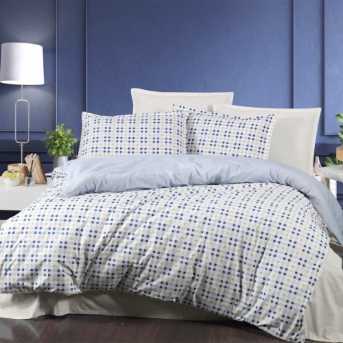 Постельное белье "Sarev Bazaar" ранфорс в пвх 1.5 спальное PLENA v3 Mavi (Акция)