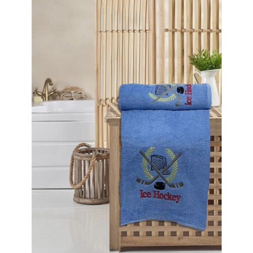 Набор полотенец KARVEN "Хоккей" махра 50*90/70*140 HS1502 (V-4) индиго