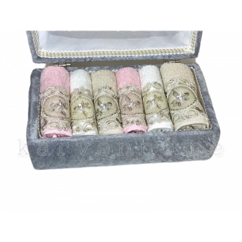 Набор полотенец кухонный Rebeka махра 30*50 6шт.сундук НМ 717 v1