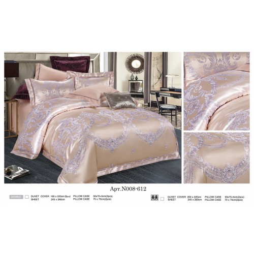 Постельное белье "Карвен" (жаккард с оборкой) евро (612)(6пр.) (Акция)