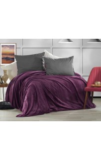 Плед KARVEN Super Soft "VIGAN" 200*220 п/э евро Р 942 фиолетовый (Акция).