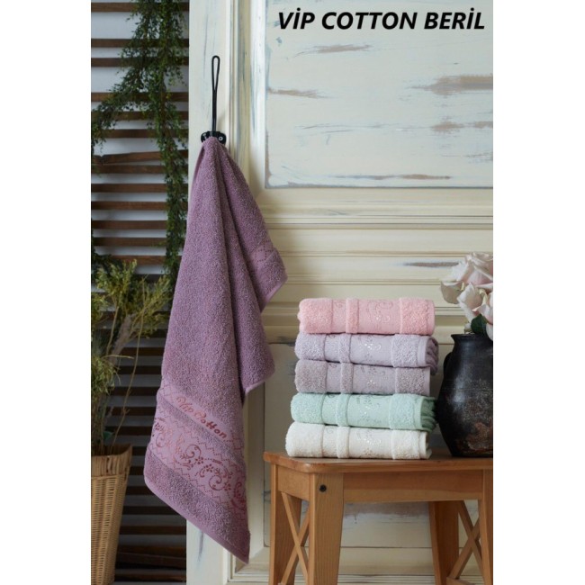 Полотенце Карвен Vip Cotton "BERIL" 50*90 6шт.махра H 3282