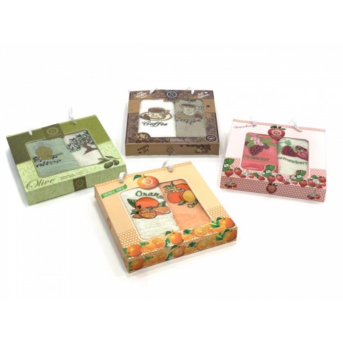 Полотенце кухонное Карвен NILTEKS "FRUTS SERIES" махра 30*50 2шт. НМ 505