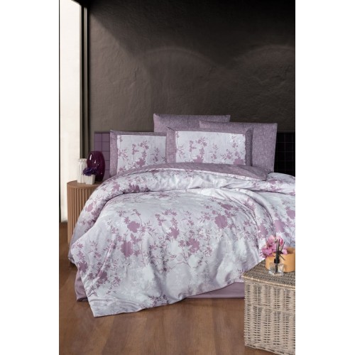 Постельное белье Karven (300 tc) премиум сатин евро N359 LILY Berry