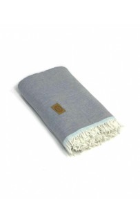 Плед KARVEN "MUSLIN P?KE" хлопок 1.5 спальн. P910-V2 mav/синий