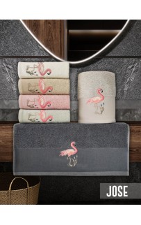 Полотенце Карвен Vip Cotton FLAMINGO 70*140 1шт.махра Н 3261