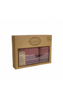 Набор полотенец Карвен " LIDYA" махра 50*90/70*140 HS 1722 kiremit/кирпичный