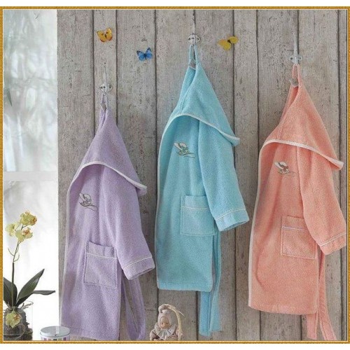 Халат детский Карвен "Экокоттон" махра в кор. (7-8/9-10/11-12/13-14) D 018