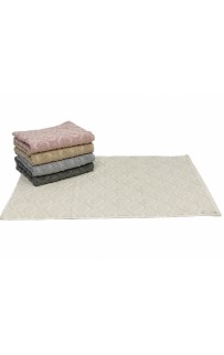 Коврик для ног Карвен "TILE" 50*80 махра KV 434 krem/крем