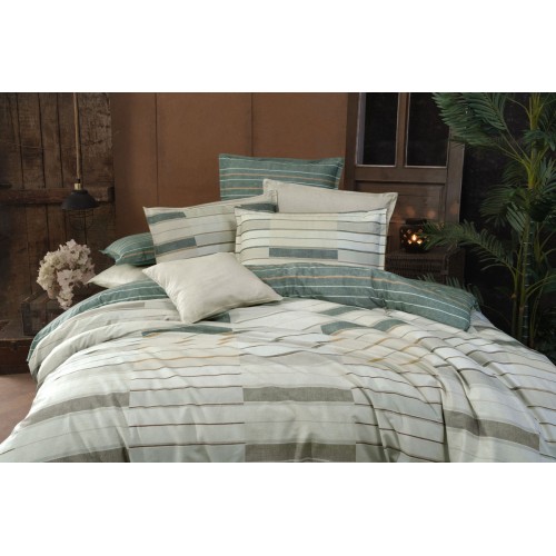 Постельное белье "Sarev" евро поплин MINKA FANCY v1/bej